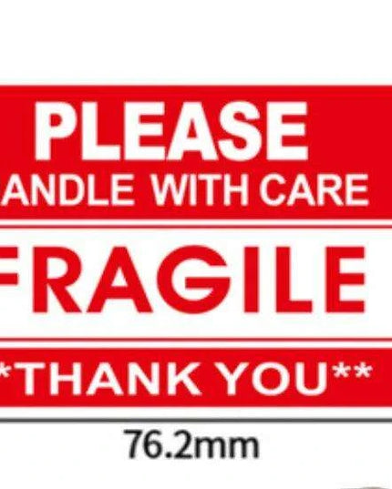 100PCS Premium Fragile Shipping Stickers - High-Visibility Handle with Care Labels