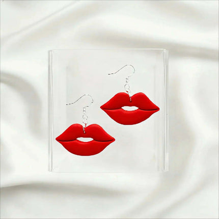 Festive Creations Earring Mold: Design Playful Red Lips & Enchanting Christmas House Shapes