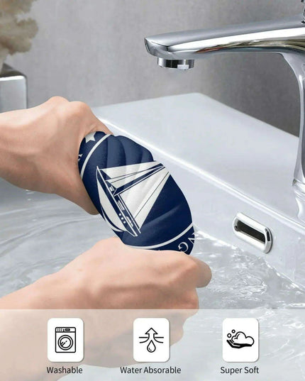 Customizable Luxurious Navy Blue Microfiber Towel - Your Perfect Travel Companion