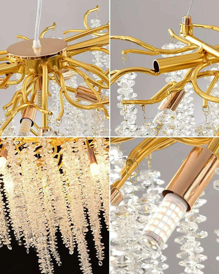 Nature's Elegance: Luxurious LED Crystal Chandelier for Exquisite Home Illumination