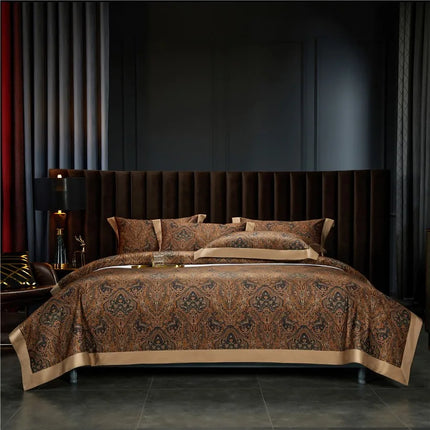 1000TC Egyptian Cotton Boho Duvet Cover Set – 4 Pcs, 7 Patterns, Queen to King