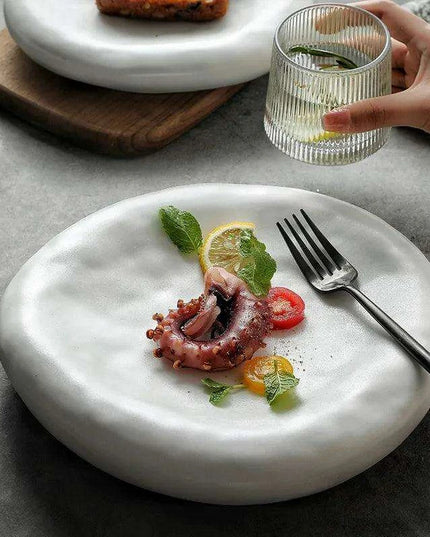 Artistic Japanese Ceramic Plate Set for Sophisticated Dining Moments