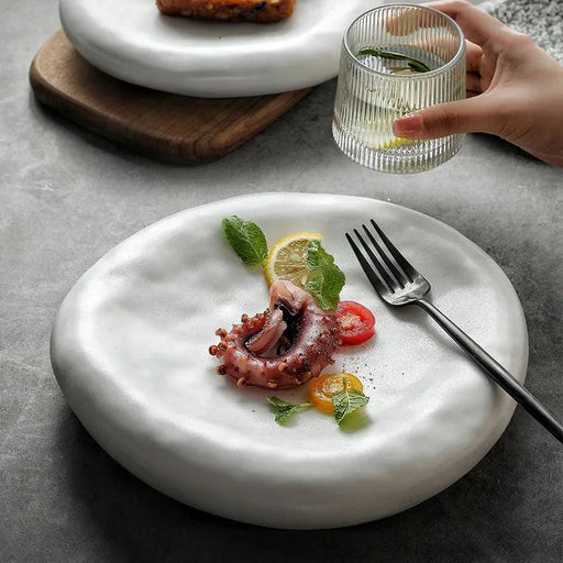 Artistic Japanese Ceramic Plate Set for Sophisticated Dining Moments
