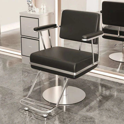 Premium Hydraulic Salon Chair with Adjustable Recline - Elevate Your Beauty Services