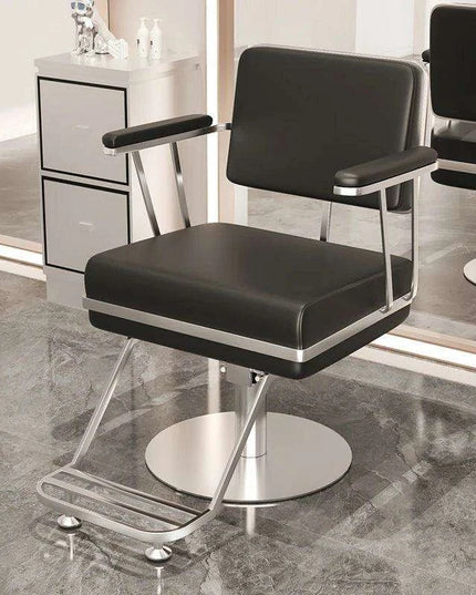 Premium Hydraulic Salon Chair with Adjustable Recline - Elevate Your Beauty Services