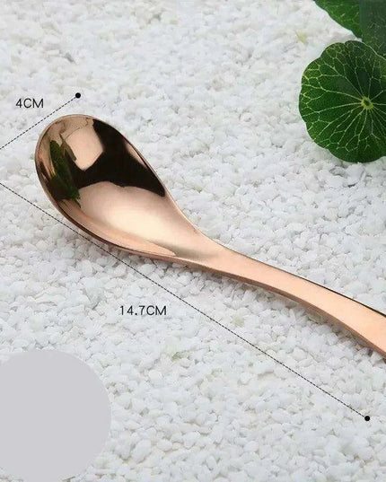 Elegant Multifunctional Japanese Stainless Steel Spoon for Soups, Desserts, and Beverages