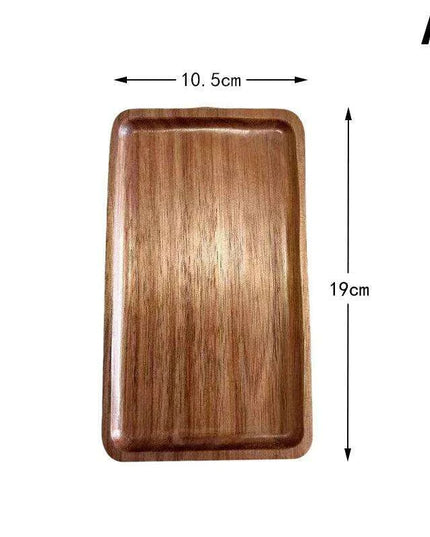 Japanese-Inspired Solid Wood Round Dessert Serving Plate - Ideal for Snacks & Dried Fruits