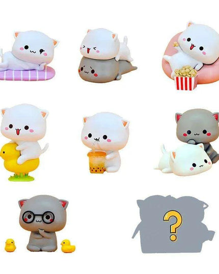 Mitao Enchanted Lucky Cat Surprise Boxes - Charming Collectible Figurines for Whimsical Home Decor