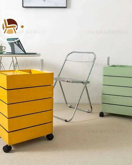 360-Degree Rotating Multi-Layer Storage Organizer - Stylish Movable Cabinet for Magazines and Cosmetics