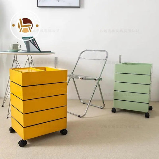 360-Degree Rotating Multi-Layer Storage Organizer - Stylish Movable Cabinet for Magazines and Cosmetics