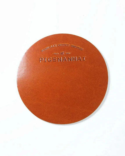 Elegant Handcrafted Italian Leather Coasters - Premium Heat-Resistant Drink Mats