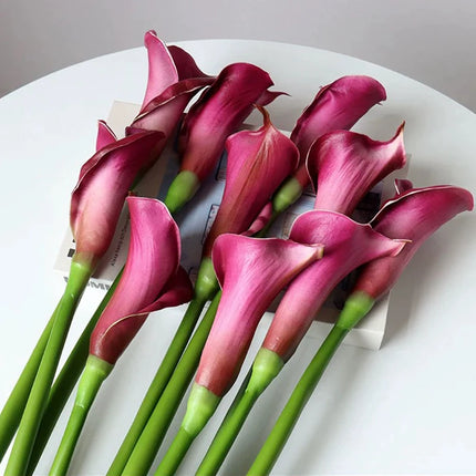 Life-like Calla Lily Artificial Flower Bouquet — Set of 10