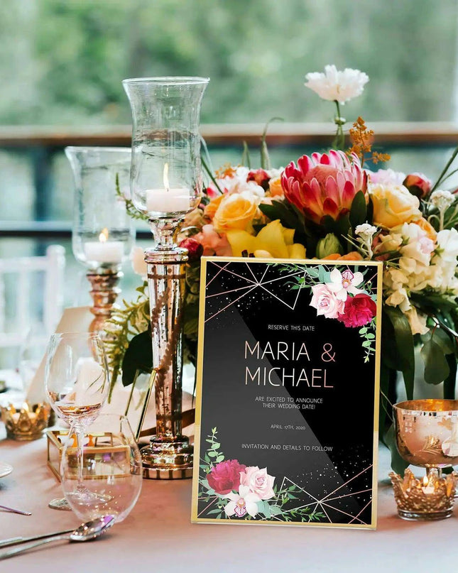 Stylish Gold Acrylic Display Holder Set for Multipurpose Showcasing