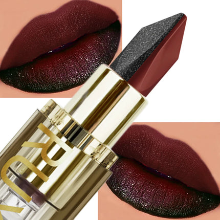 Two-Tone Glitter Lipstick with Pearlescent Finish