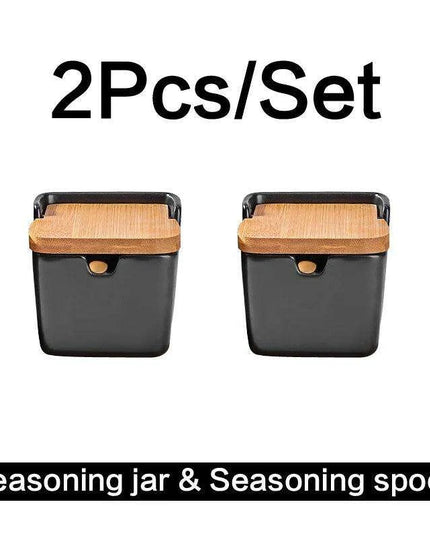 Elegant Ceramic Spice Jar Set - Chic Storage Solutions for Culinary Enthusiasts