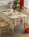 Festive Jingle Bell Embroidered Table Flag - Elegant Xmas Table Decor for Entertaining