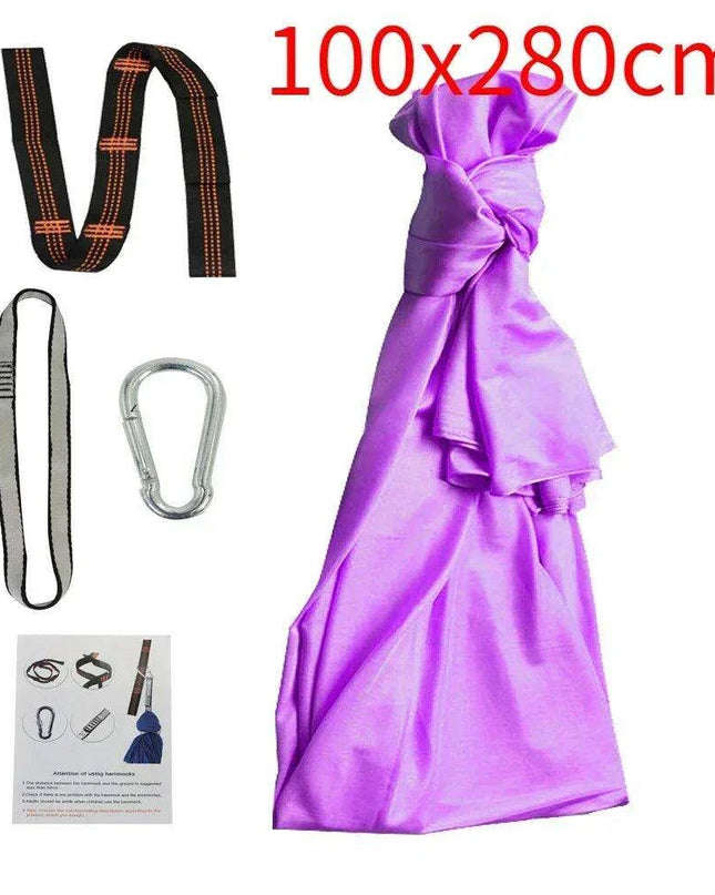 Versatile Nylon Swing Hammock for Sensory Therapy and Relaxation with Yoga Belts