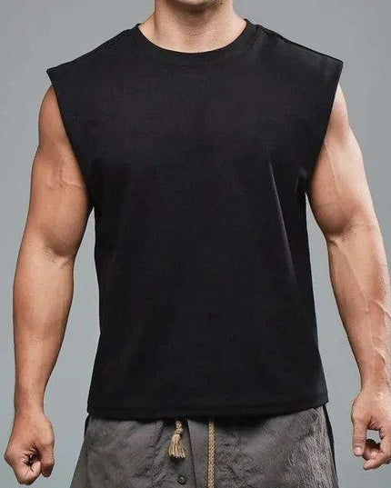 Men's Sleeveless Cotton Summer Vest - Gym Muscle Fitness Tank Top