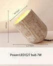 Travertine lamp / With LED bulb