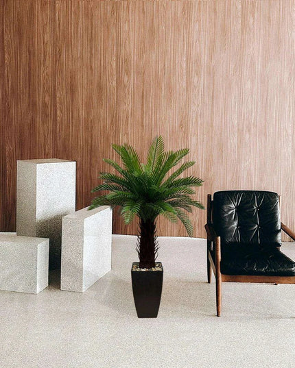 Lifelike Artificial Coconut Palm Tree with Elegant Planter - Ideal for Tropical Home and Garden Decor