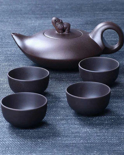 170ml Authentic Artisan Purple Clay Teapot - Timeless Elegance for Authentic Tea Experience