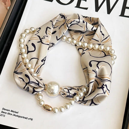 Korean Magnetic Pearl Scarf – Long Shawl & Neck Wrap, 8 Styles