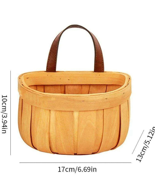 Woven Bamboo Wall Baskets for Elegant Plant and Flower Arrangement