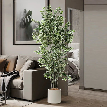 3-6FT Large Artificial Ficus Tree Fake Palm Plants Real Touch Plastic Faux Banyan Tree for Home Garden Shop Party Decor 3-6ft-large-artificial-ficus-tree-fake-palm-plants-real-touch-plastic-faux-banyan-tree-for-home-garden-shop-party-decor