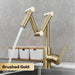 Versatile Brass Kitchen Faucet with Space-Saving Foldable Design