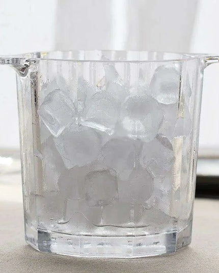 Elegant Crystal Wine Chiller with Champagne Holder - Premium Ice Bucket for Events and Gatherings