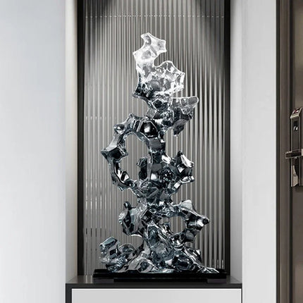 Modern HomeDecor Crafts Imitation Stone Model Sculpture Transparent Re