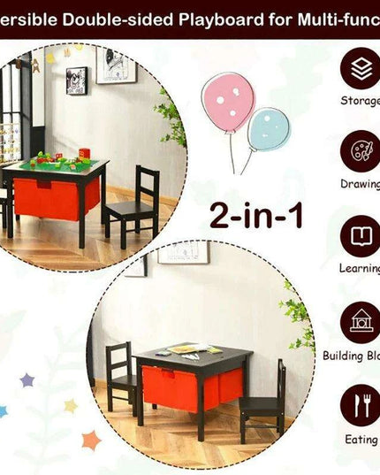 Creative Kids' Play and Study Table Set with Storage - Engaging Furniture for Educational Fun