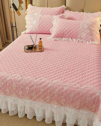 Luxurious Summer Quilted Bedspread for Couples - King Size White Bedding (180x200cm)