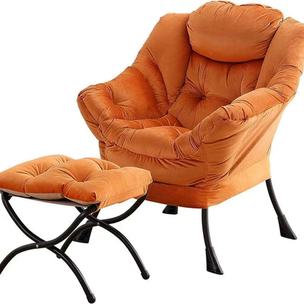 Elegant Lounge Chair Ensemble with Ottoman and Storage Compartment