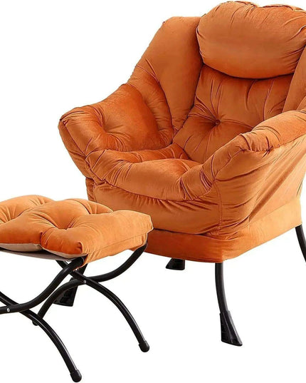 Elegant Lounge Chair Ensemble with Ottoman and Storage Compartment