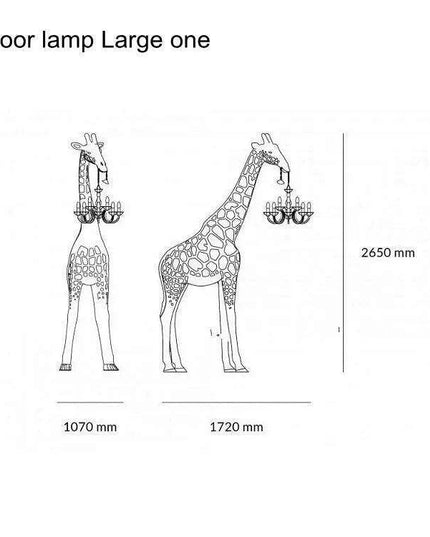 Elegant Giraffe Standing Lamp