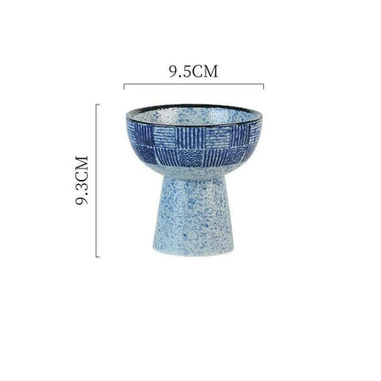 Elegant Blue and White Porcelain Dessert and Snack Bowl