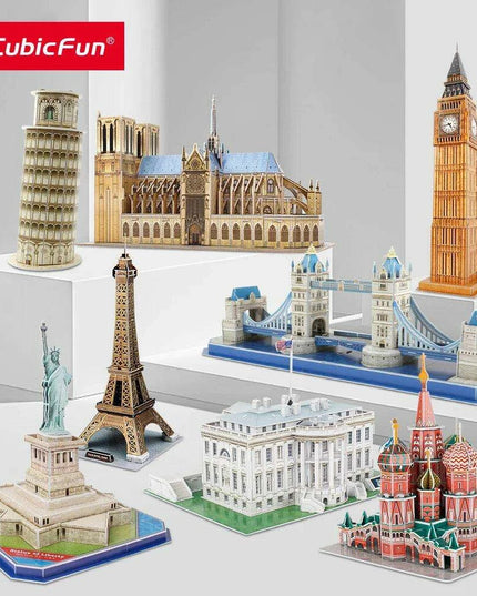 World Landmarks 3D Puzzle Set for Kids - Fun & Educational Building Models
