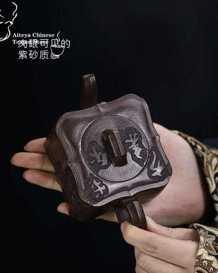 Handcrafted 180ml Yixing Purple Clay Teapot for Traditional Kung Fu Tea Brewing