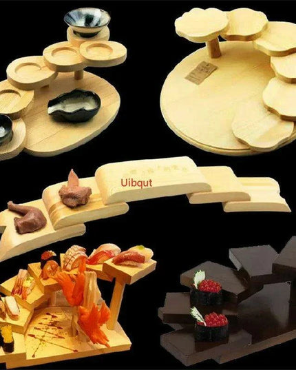 Handcrafted Pine Wood Sushi Boat - Elevate Your Japanese Dining Experience