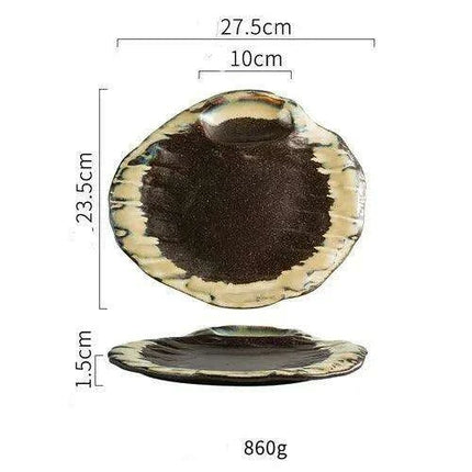 Artisanal Japanese Ceramic Plate for Elegant Dining Experiences