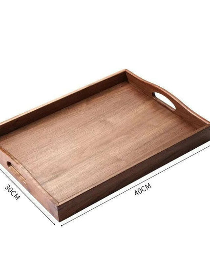 Elegant Japanese Walnut Round Serving Platter for Upscale Events