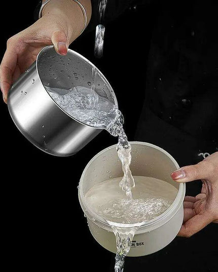 Stainless Steel Thermal Bento Lunch Box Set with Portable Stackable Design