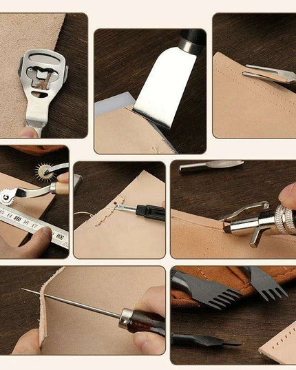 Ultimate Leather Crafting Toolkit - Essential Supplies for DIY Enthusiasts
