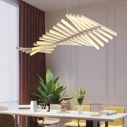 AuroraRealm Modern LED Fishbone Chandelier - Luxury Indoor Lighting
