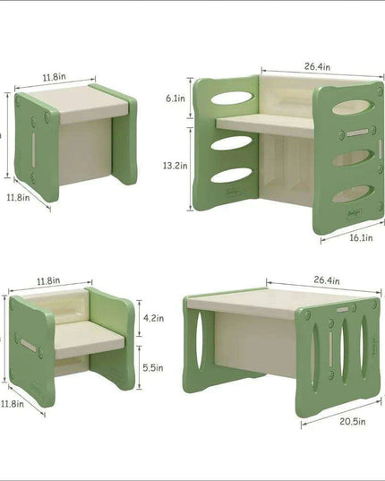 Versatile 3-in-1 Kids Furniture Set: Table & Chair Combo for Growing Children