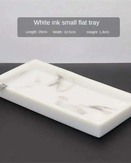 Chic Resin Marble Tray Set for Elegant Bathroom and Bedroom Organization