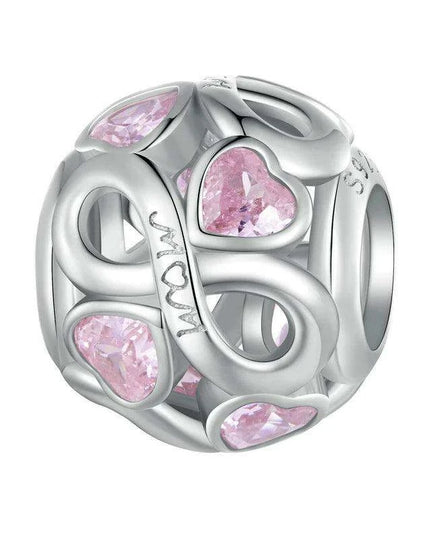 Eternal Bond: 925 Sterling Silver Baby Footprint Heart Charm Pendant