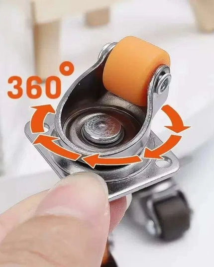 Revolutionary Mini Self-Adhesive 360° Swivel Soft Rubber Casters for Effortless Furniture Mobility - 24/1PCS