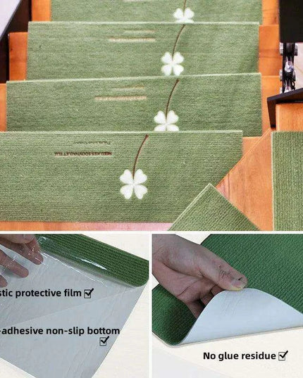 Stylish and Secure Plush Stair Mat Collection with Elegant Patterns